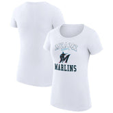 MLB Miami Marlins G-III 4Her by Carl Banks Women's Super-Slim Fit Lightweight Team Logo Graphic T-Shirt