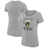 MLB Milwaukee Brewers G-III 4Her by Carl Banks Women's Super-Slim Fit Lightweight Team Logo Graphic T-Shirt