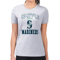 MLB Seattle Mariners G-III 4Her by Carl Banks Women's Super-Slim Fit Lightweight Team Logo Graphic T-Shirt