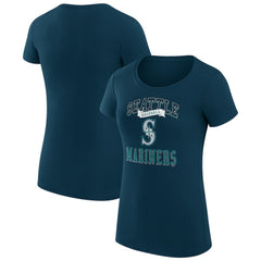 MLB Seattle Mariners G-III 4Her by Carl Banks Women's Super-Slim Fit Lightweight Team Logo Graphic T-Shirt