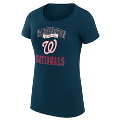 MLB Washington Nationals G-III 4Her by Carl Banks Women's Super-Slim Fit Lightweight Team Logo Graphic T-Shirt