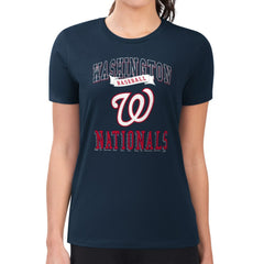 MLB Washington Nationals G-III 4Her by Carl Banks Women's Super-Slim Fit Lightweight Team Logo Graphic T-Shirt