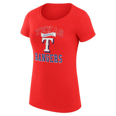 MLB Texas Rangers G-III 4Her by Carl Banks Women's Super-Slim Fit Lightweight Team Logo Graphic T-Shirt