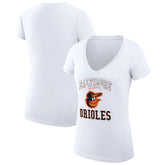 MLB Baltimore Orioles G-III 4Her by Carl Banks Women's Super-Slim Fit Lightweight Team Logo Graphic V-Neck T-Shirt
