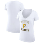 MLB Pittsburgh Pirates G-III 4Her by Carl Banks Women's Super-Slim Fit Lightweight Team Logo Graphic V-Neck T-Shirt