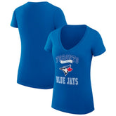 MLB Toronto Blue Jays G-III 4Her by Carl Banks Women's Super-Slim Fit Lightweight Team Logo Graphic V-Neck T-Shirt