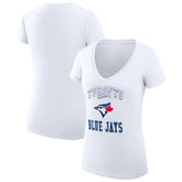 MLB Toronto Blue Jays G-III 4Her by Carl Banks Women's Super-Slim Fit Lightweight Team Logo Graphic V-Neck T-Shirt