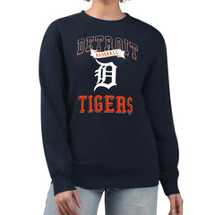 MLB Detroit Tigers G-III 4Her by Carl Banks Women's Team Logo Graphic Tri-Blend Fleece Pullover Sweatshirt
