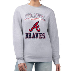 MLB Atlanta Braves G-III 4Her by Carl Banks Women's Team Logo Graphic Tri-Blend Fleece Pullover Sweatshirt