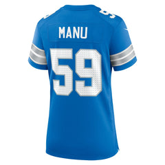 Giovanni Manu Women's Team Game Jersey - Detroit Lions