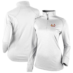 MLB St. Louis Cardinals Columbia Women's Cooperstown Collection Shotgun 2.0 Omni-Wick Quarter-Zip Top - White