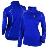 MLB Milwaukee Brewers Columbia Women's Cooperstown Collection Shotgun 2.0 Omni-Wick Quarter-Zip Top - Royal