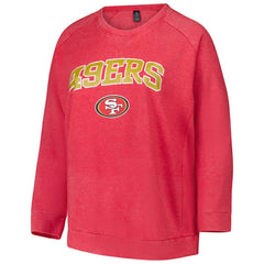 Profile Women's Plus Size Acid Wash Raglan Sweatshirt - San Francisco 49ers