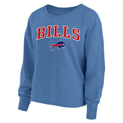 Profile Women's Plus Size Acid Wash Raglan Sweatshirt - Buffalo Bills