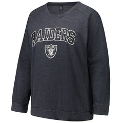 Profile Women's Plus Size Acid Wash Raglan Sweatshirt - Las Vegas Raiders