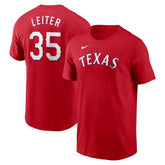 MLB Jack Leiter Texas Rangers Nike Fuse Name & Number T-Shirt