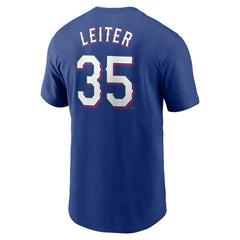 MLB Jack Leiter Texas Rangers Nike Fuse Name & Number T-Shirt