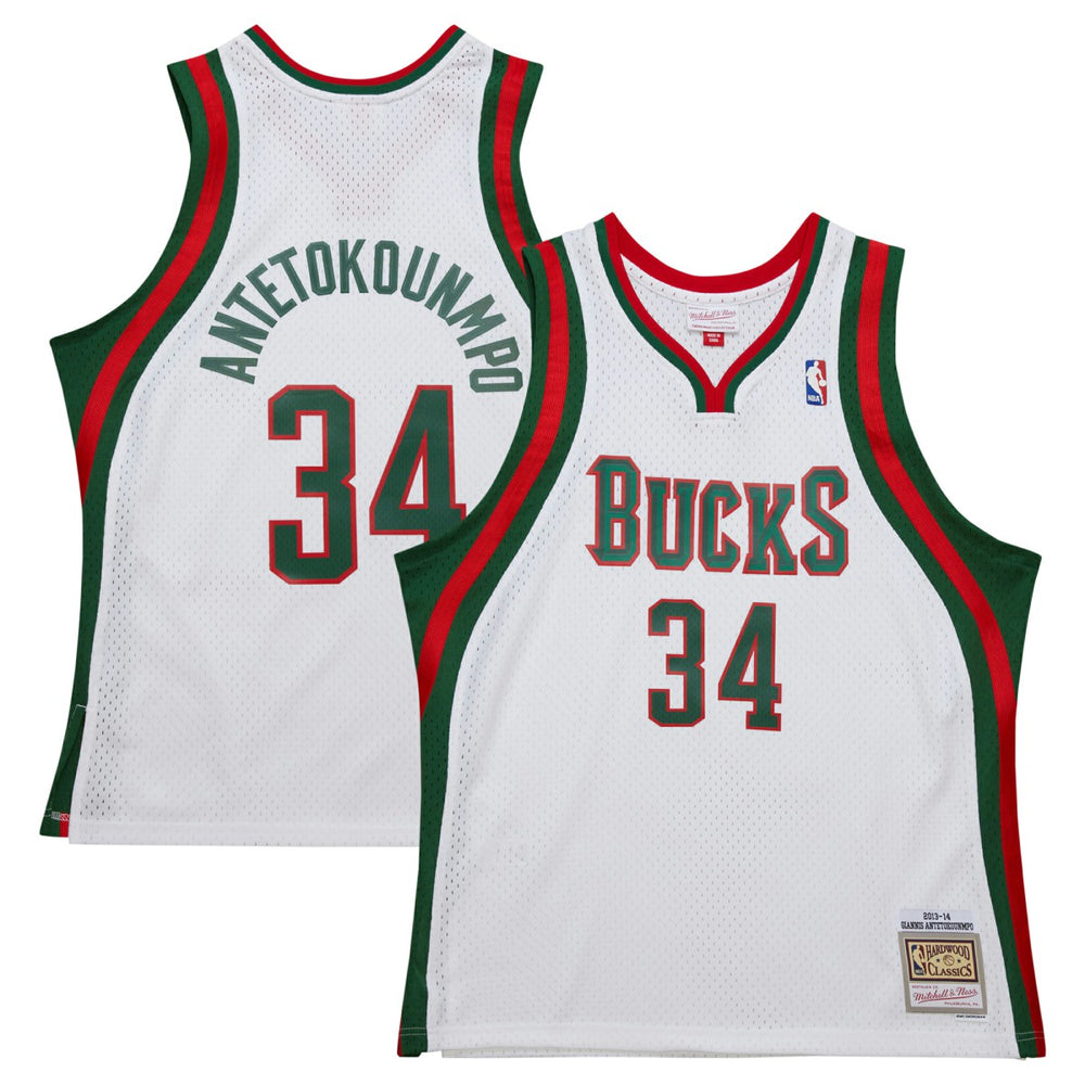 NBA Giannis Antetokounmpo Milwaukee Bucks 2013/14 Hardwood Classics Swingman Jersey