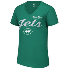 G-III 4Her by Carl Banks Women's Post Season V-Neck T-Shirt - New York Jets