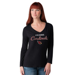 G-III 4Her by Carl Banks Women's Post Season Long Sleeve V-Neck T-Shirt - Arizona Cardinals