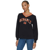 Tommy Hilfiger Women's Alice V-Neck Pullover Sweatshirt - Cincinnati Bengals