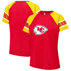 Starter Women's 1st Rounder Color Block Raglan Top - Kansas City Chiefs
