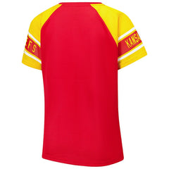 Starter Women's 1st Rounder Color Block Raglan Top - Kansas City Chiefs