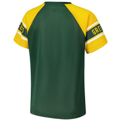 Starter Women's 1st Rounder Color Block Raglan Top - Green Bay Packers