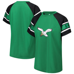 Starter Women's 1st Rounder Color Block Raglan Top - Philadelphia Eagles