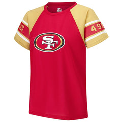 Starter Women's 1st Rounder Color Block Raglan Top - San Francisco 49ers