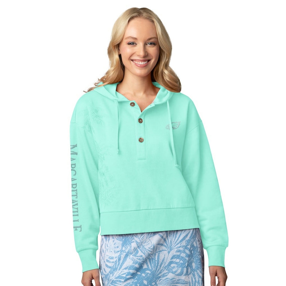 Margaritaville Women's Island Dream Solid Pullover Hoodie - Philadelphia Eagles
