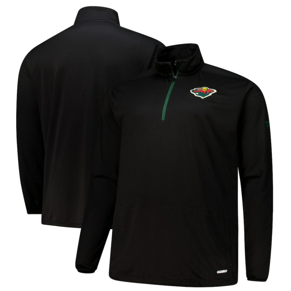 NHL Black Minnesota Wild Fanatics Big & Tall Authentic Pro Quarter-Zip Top