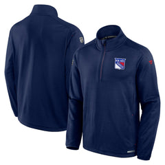 NHL Navy New York Rangers Fanatics Big & Tall Authentic Pro Quarter-Zip Top