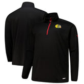 NHL Black Chicago Blackhawks Fanatics Big & Tall Authentic Pro Quarter-Zip Top