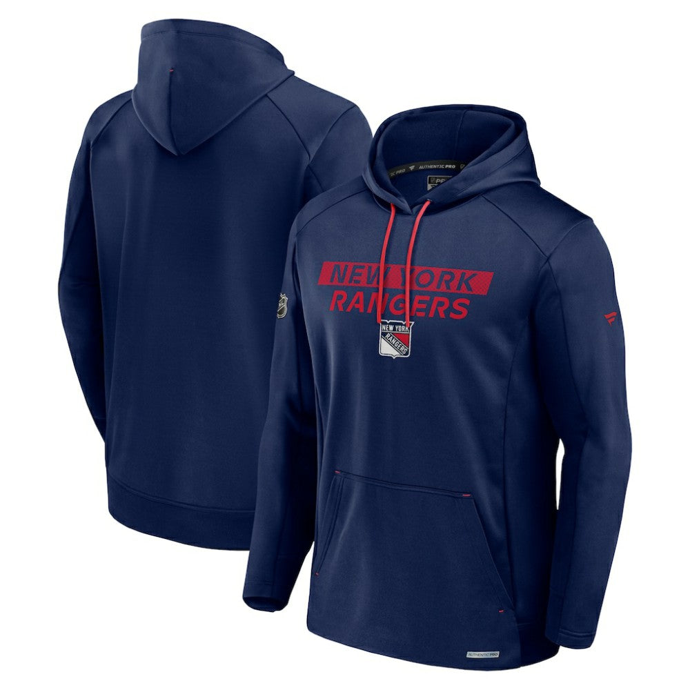 NHL Blue New York Rangers Fanatics Big & Tall Authentic Pro Pullover Hoodie
