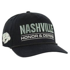 NHL Black Nashville Predators '47 OHT Military Appreciation Homeland Honor and Defend Hitch Adjustable Hat