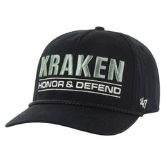 NHL Black Seattle Kraken '47 OHT Military Appreciation Homeland Honor and Defend Hitch Adjustable Hat