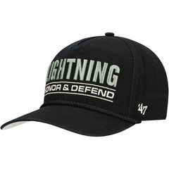 NHL Black Tampa Bay Lightning '47 OHT Military Appreciation Homeland Honor and Defend Hitch Adjustable Hat