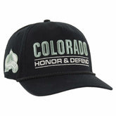 NHL Black Colorado Avalanche '47 OHT Military Appreciation Homeland Honor and Defend Hitch Adjustable Hat