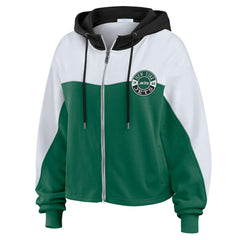 WEAR by Erin Andrews Women's Color Block Full-Zip Hoodie - New York Jets