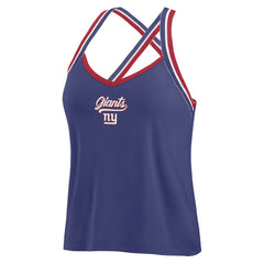 WEAR by Erin Andrews Women's Cross Strap Tri-Blend Tank Top - New York Giants