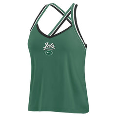 WEAR by Erin Andrews Women's Cross Strap Tri-Blend Tank Top - New York Jets