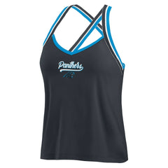WEAR by Erin Andrews Women's Cross Strap Tri-Blend Tank Top - Carolina Panthers