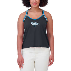 WEAR by Erin Andrews Women's Cross Strap Tri-Blend Tank Top - Carolina Panthers
