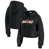 WEAR by Erin Andrews Women's Prime Cropped Pullover Hoodie - Cincinnati Bengals