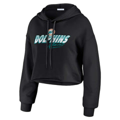 WEAR by Erin Andrews Women's Prime Cropped Pullover Hoodie - Miami Dolphins