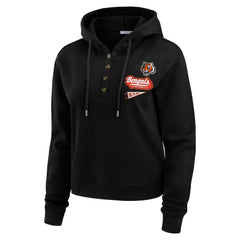 WEAR by Erin Andrews Women's Waffle-Knit Pullover Hoodie - Cincinnati Bengals