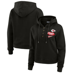 WEAR by Erin Andrews Women's Waffle-Knit Pullover Hoodie - Kansas City Chiefs
