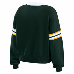 WEAR by Erin Andrews Women's Lace-Up Sweater - Green Bay Packers