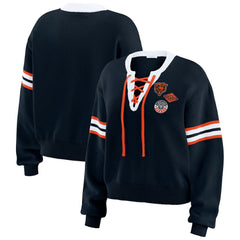 WEAR by Erin Andrews Women's Lace-Up Sweater - Chicago Bears
